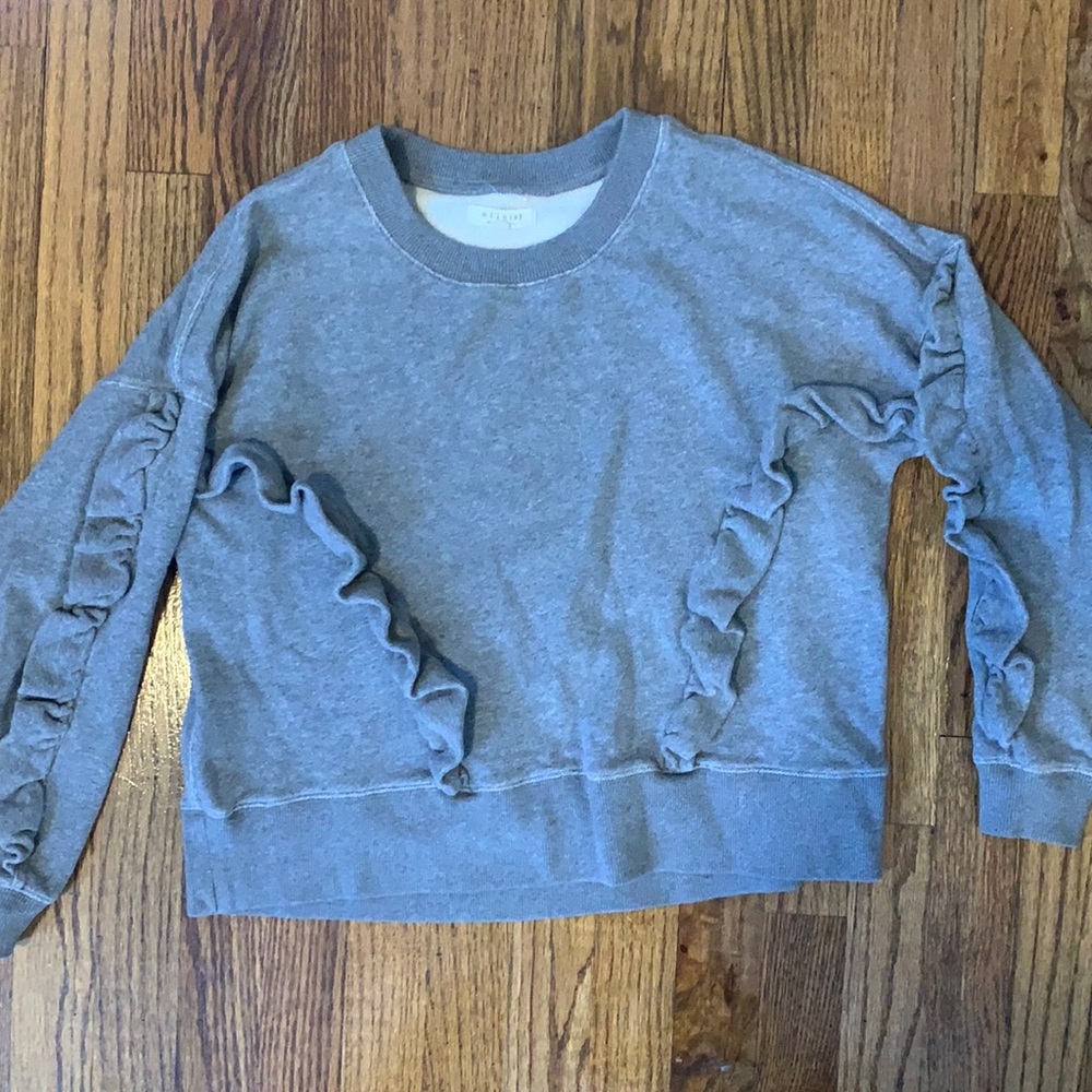 Ruffled Gray Madewell Sweatshirt
